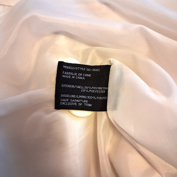 Preowned Majora White Lined Double Breasted Classic Long  Belted Trench Coat - Picture 10 of 10